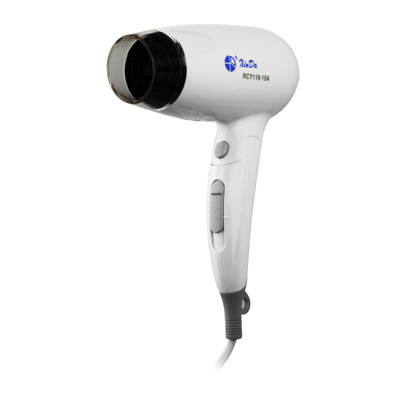 پورتال حرفه ای شخصی و خانوادگی XINDA RCY-118 19A مسافرتی تاشو سشوار سفید ABS