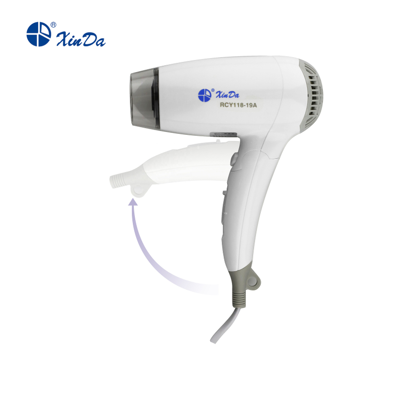 سشوار سفید تاشو ABS مسافرتی شخصی و خانوادگی XINDA RCY-118 19A
